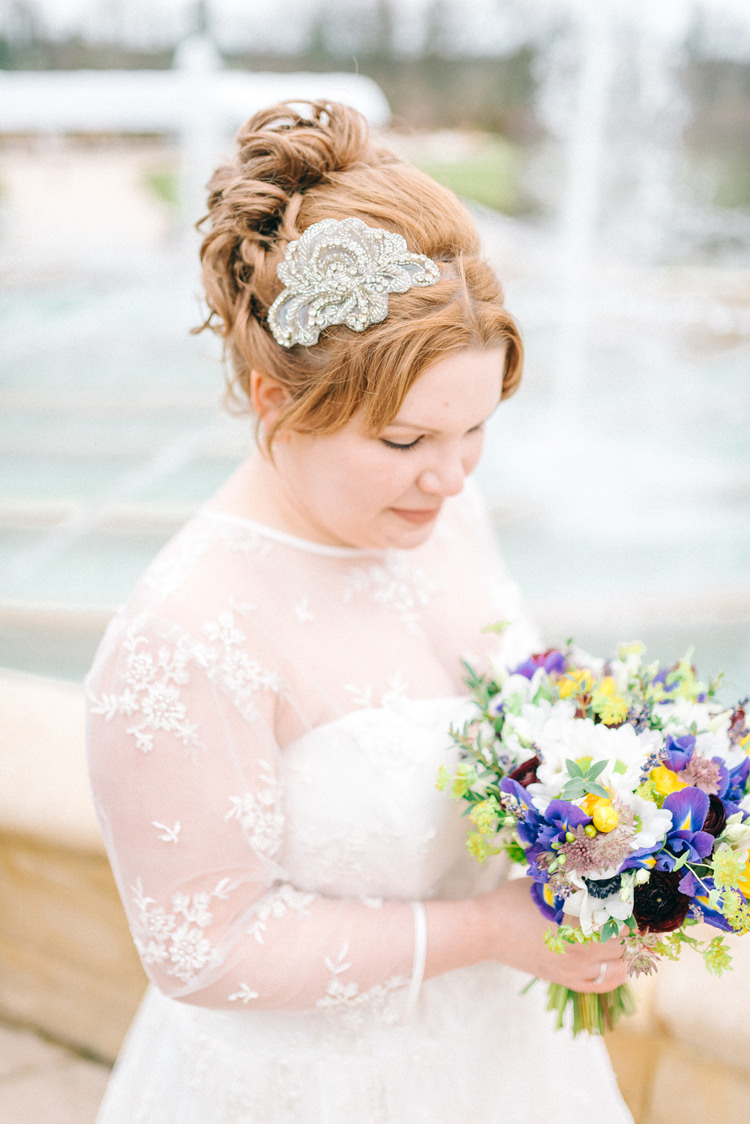 Hair Band Bride Bridal Style Up Do Magical Spring Treehouse Wedding http://sarahjaneethan.co.uk/