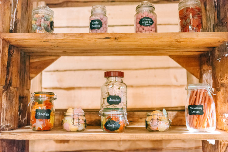 Sweets Sweetie Table Magical Spring Treehouse Wedding http://sarahjaneethan.co.uk/