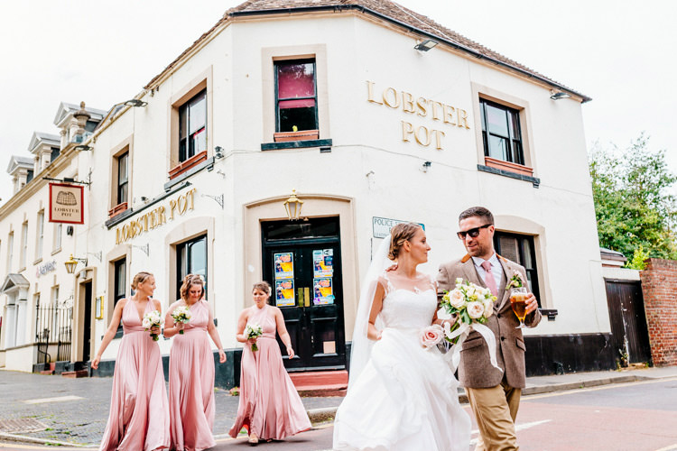 Fresh Relaxed Romantic Pink Green Pub Wedding http://www.els-photography.com/