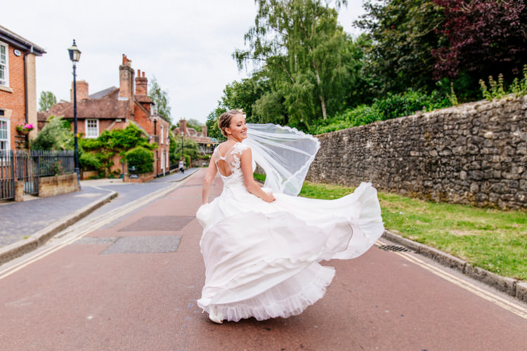 Naomi Neoh Vivienne Dress Gown Bride Bridal Fresh Relaxed Romantic Pink Green Pub Wedding http://www.els-photography.com/