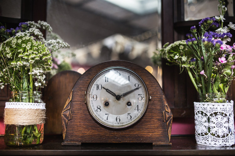 Jar Flowers Mismatched London Pub Wedding http://www.olliverphotography.com/