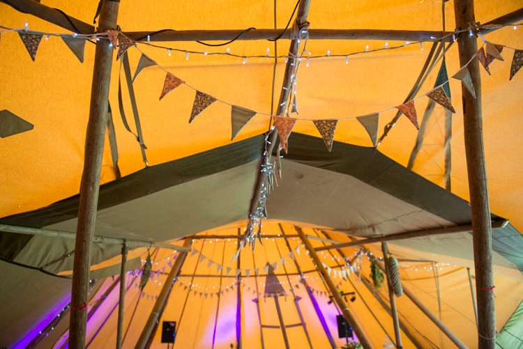 Bunting Rustic Outdoor Rural Tipi Wedding http://emmastonerweddings.com/