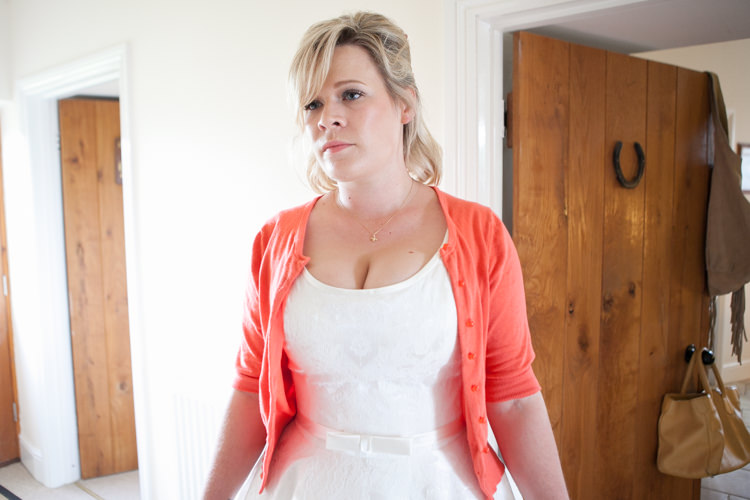 Orange Cardigan Bride Bridal Accessory Cover Up Rustic Outdoor Rural Tipi Wedding http://emmastonerweddings.com/
