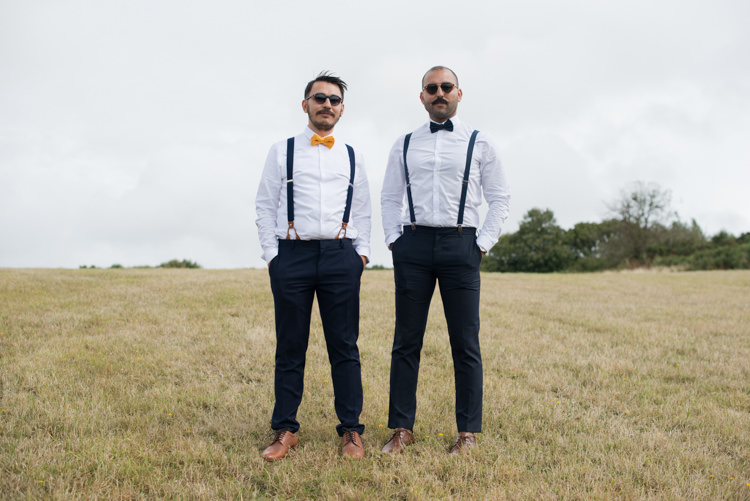 Bow Tie Braces Groom Groomsmen Rustic Outdoor Rural Tipi Wedding http://emmastonerweddings.com/