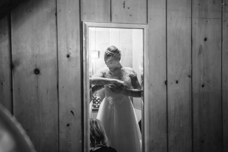 Bride Cap Sleeve Backless Tulle Bridal Gown Curly Ponytail Braid Hairstyle Getting Ready Mirror Magical Fairytale Forest Wedding Washington http://karissaroe.com/