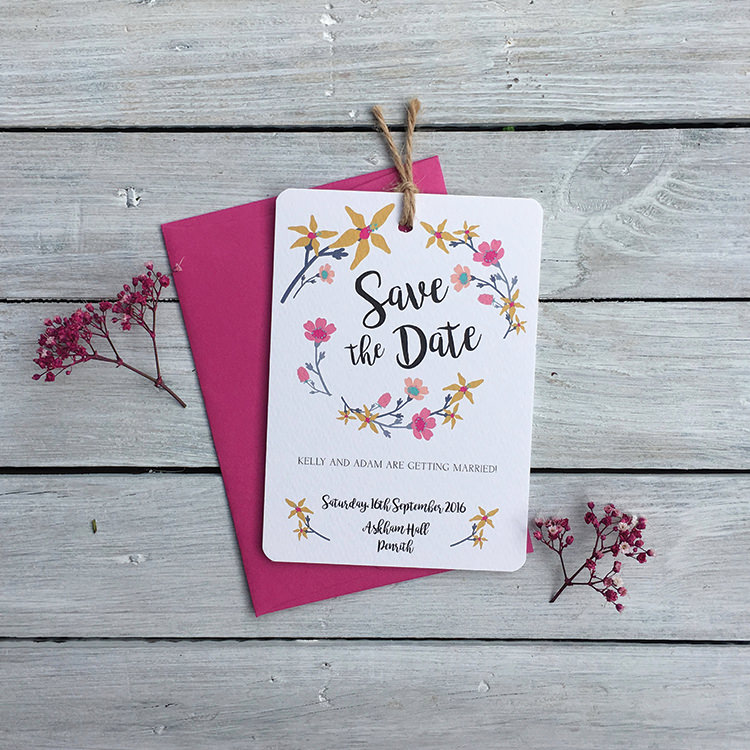 Pretty Wedding Stationery Invitations Lily and Jack’s Paper Studio UK Floral Save The Date