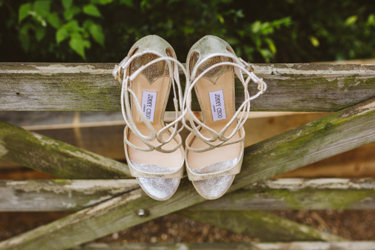 Jimmy Choo Shoes Heels Bride Bridal Pretty Festival Barn Countryside Wedding http://www.claretamim.co.uk/