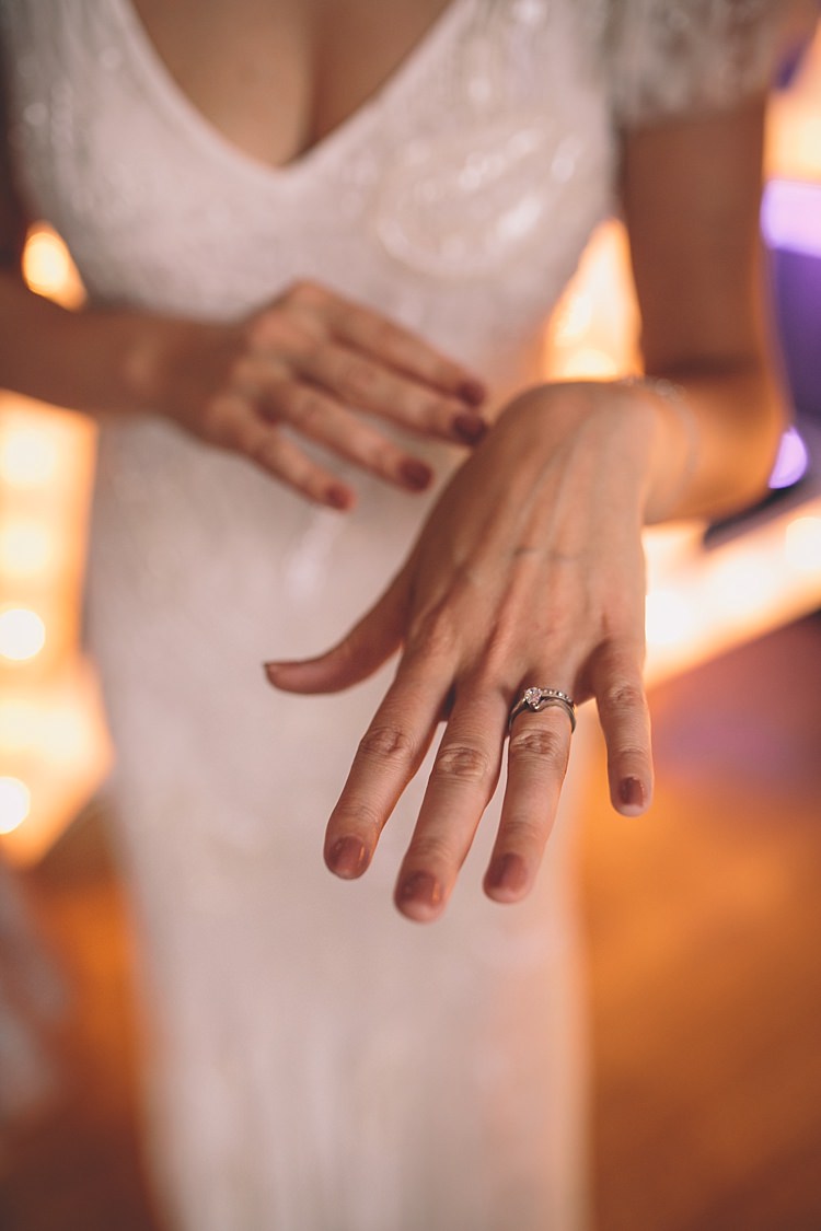 Ring Band Bride Bridal Diamonds Engagement Fun Quirky Country House Wedding http://storyandcolour.co.uk/