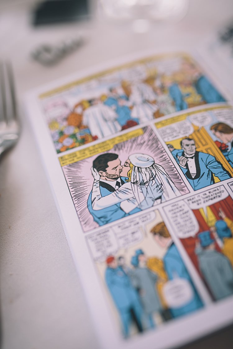 Comic Book Stationery Fun Quirky Country House Wedding http://storyandcolour.co.uk/
