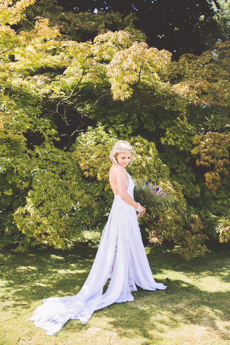 Dress Gown Bride Bridal Grace Loves Lace Bohemian Natural Eco Wedding www.stephnewtonphotography.com