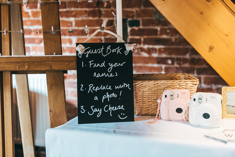 Polariod Guest Book Relaxed Boho Barn Wedding http://www.fcphotography.co.uk/