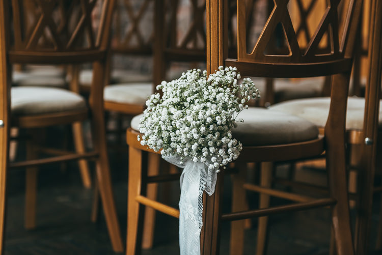 Gyp Gypsophila Baby Breath Bouquet Flowers Pew End Chair Relaxed Boho Barn Wedding http://www.fcphotography.co.uk/