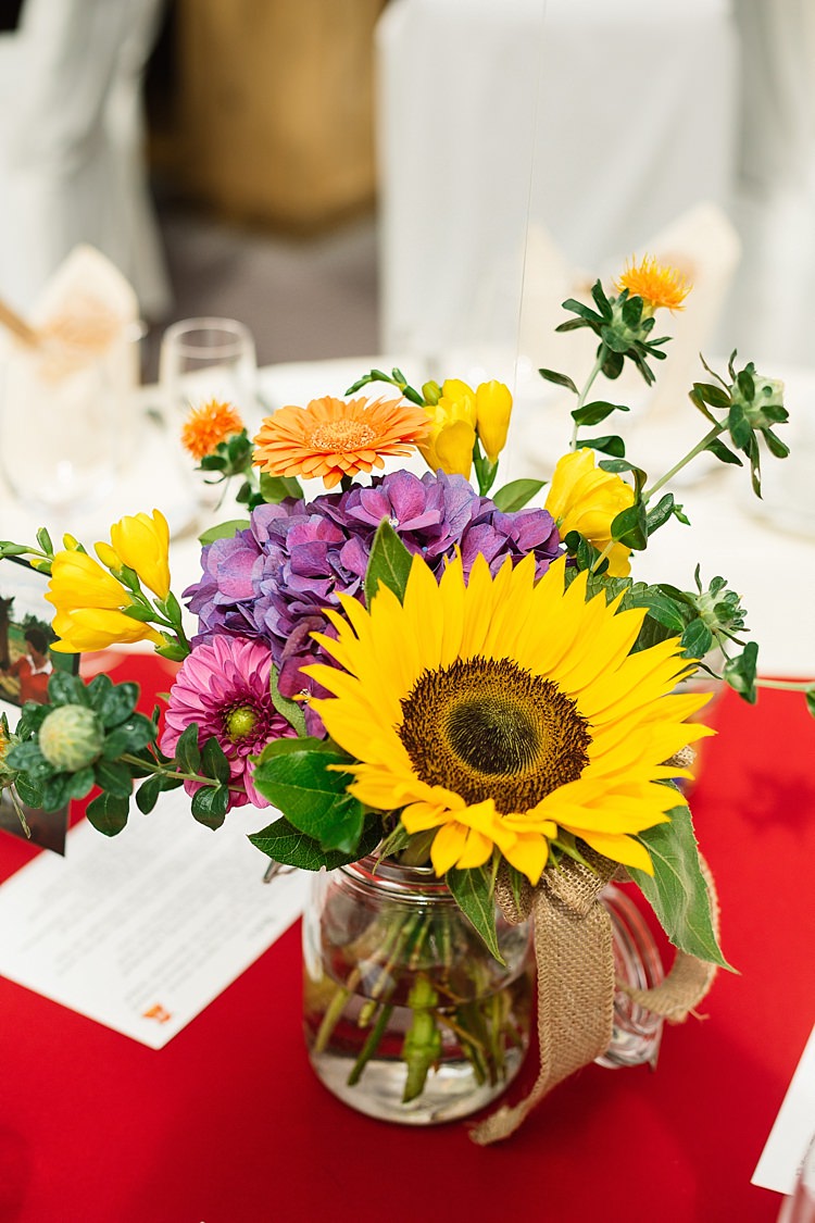Flowers Jars Fun Multicoloured Party Wedding http://www.pauljosephphotography.co.uk/