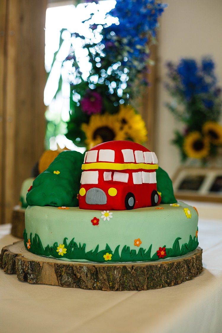 Bus Cake Fun Multicoloured Party Wedding http://www.pauljosephphotography.co.uk/