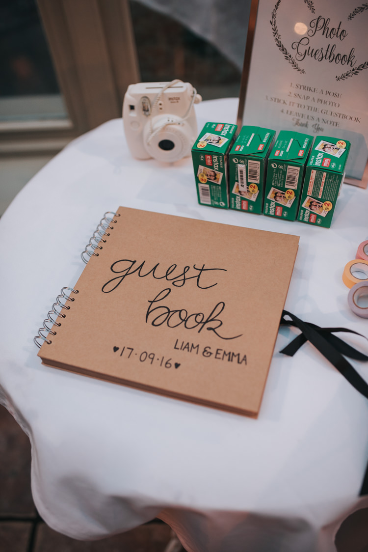 Polariod Photo Guest Book Floral Autumn Country House Wedding http://pearbearphotography.com/