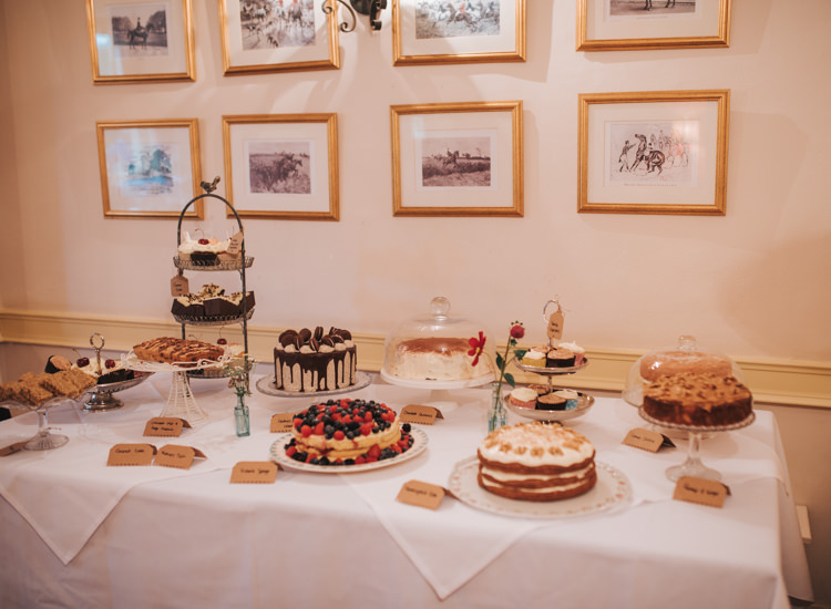 Cake Dessert Table Floral Autumn Country House Wedding http://pearbearphotography.com/