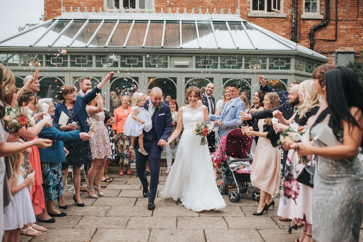 Confetti Throw Floral Autumn Country House Wedding http://pearbearphotography.com/