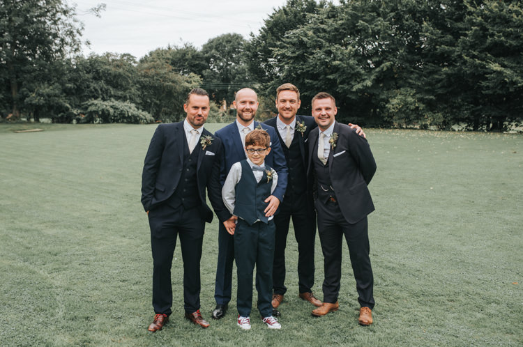 Black Suits Groomsmen Floral Autumn Country House Wedding http://pearbearphotography.com/
