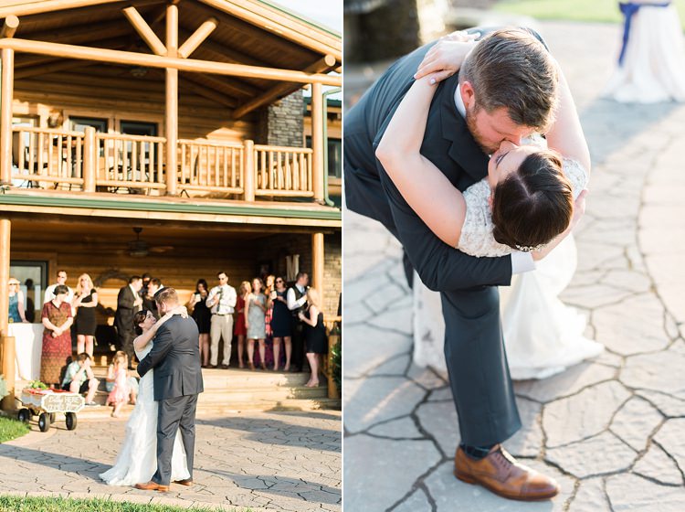 Bride Lace Cap Sleeve Bridal Gown Groom Navy Suit Guests Wooden Venue Guests Outdoor Spring Vineyard Wedding Tennessee http://www.juicebeatsphotography.com/