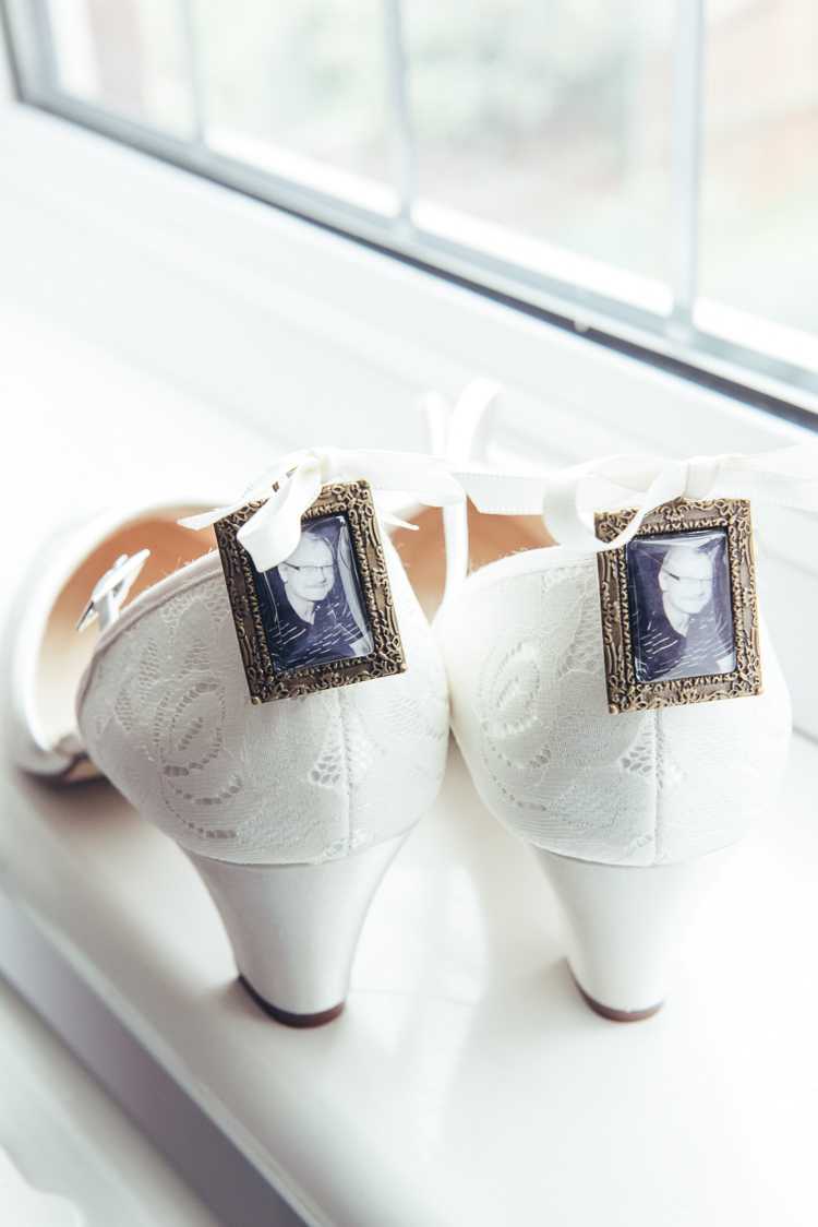 Shoes Lace Bride Bridal Photos Frames Loved One Lost Bespoke Rustic Homespun Wedding http://lisahowardphotography.co.uk/
