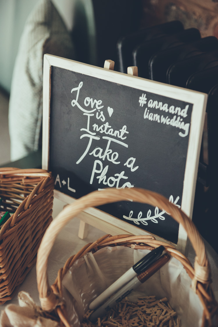 Polariod Guest Book Bespoke Rustic Homespun Wedding http://lisahowardphotography.co.uk/