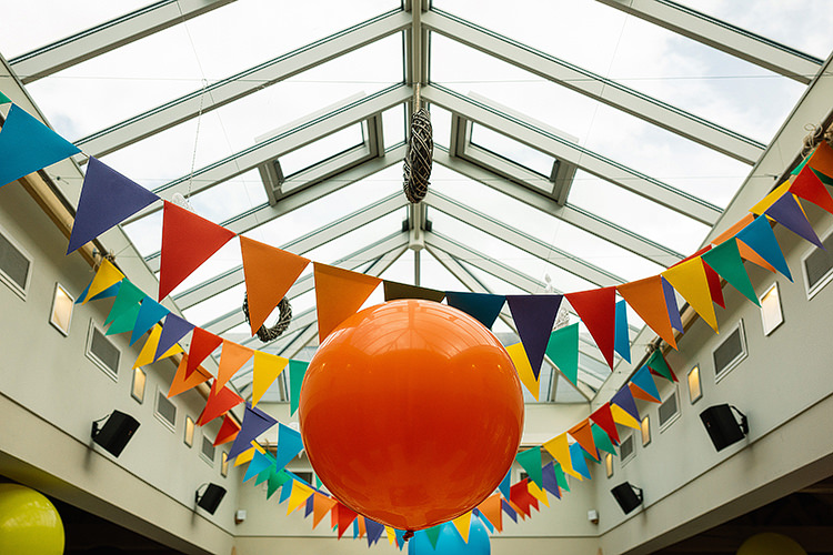 Giant Balloons Bunting Fun Multicoloured Party Wedding http://www.pauljosephphotography.co.uk/