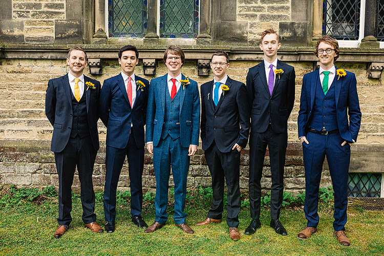 Rainbow Ties Groomsmen Fun Multicoloured Party Wedding http://www.pauljosephphotography.co.uk/