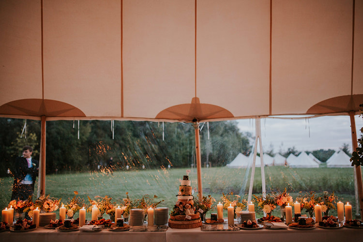 Cake Table Candles Flowers Decor Beautiful Classic English Countryside Wedding http://jenmarino.com/