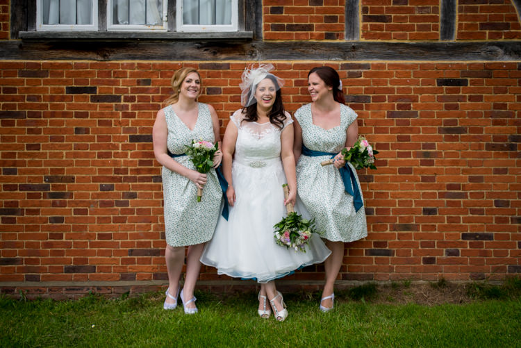 Short Floral Bridesmaid Dresses DIY 1950s Summer Fete Wedding http://www.mia-photography.com/