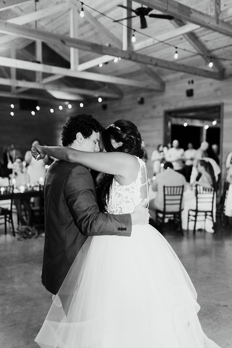 Reception Dancing Bride Ivory Lace Tulle Haley Paige Bridal Gown Loose Braid Groom Navy Blue Suit Ivory Tie Guests Fairylights Barn Whimsical Boho Outdoor Wedding Alabama http://belightphotography.com/