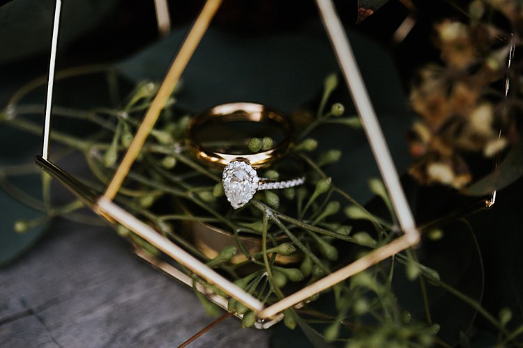 Engagement Wedding Rings Gold Décor Fresh Wild Florals Greenery Whimsical Boho Outdoor Wedding Alabama http://belightphotography.com/