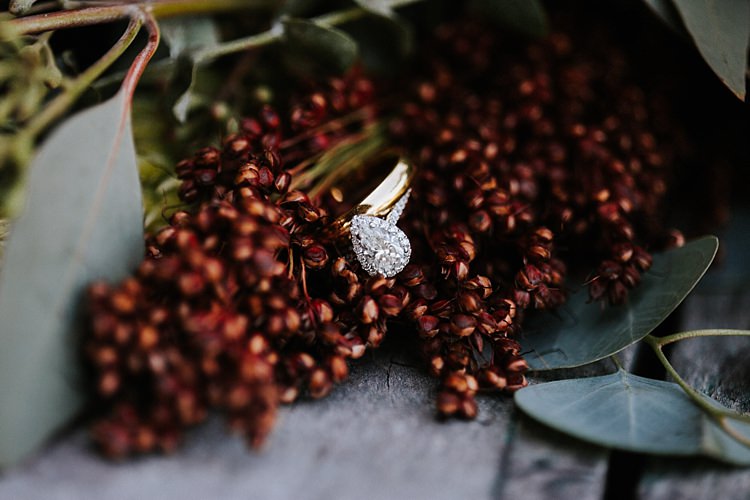 Engagement Wedding Rings Fresh Wild Florals Eucalyptus Whimsical Boho Outdoor Wedding Alabama http://belightphotography.com/