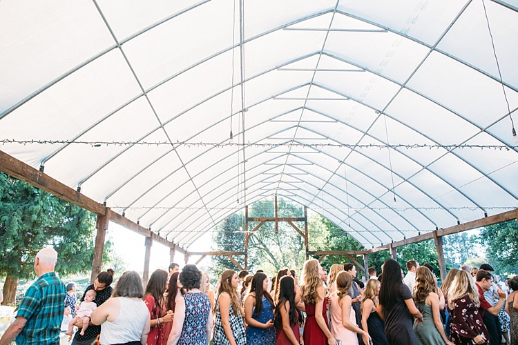 Outdoor Reception Marquee Guests Dancing Organic Farm Wedding Washington http://www.katiedayphotos.com/