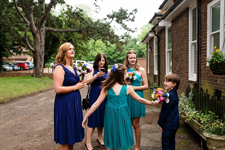 Blue Bridesmaid Dresses Bright Quirky Crafty Wedding http://www.babbphoto.com/