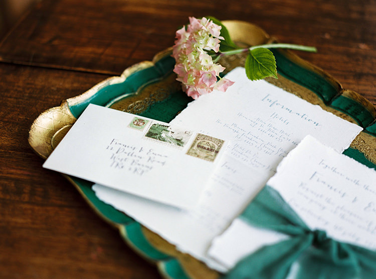 Stationery Envelope Calligraphy Stamps Arts & Crafts Jewel Tone Wedding Ideas http://www.veronalain.com/
