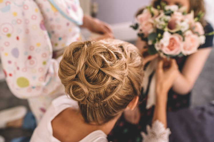 Hair Bride Bridal Up Do Style DIY Summer Rustic Country Wedding http://www.danielakphotography.com/