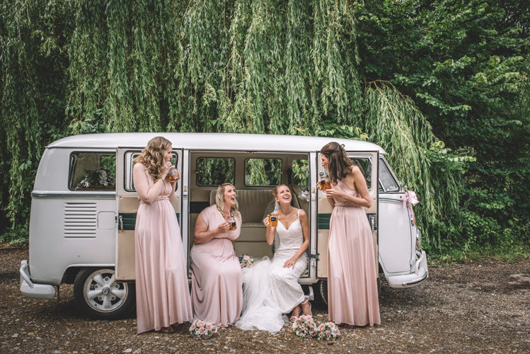 Long Pink Multiway Bridesmaid Dresses DIY Summer Rustic Country Wedding http://www.danielakphotography.com/