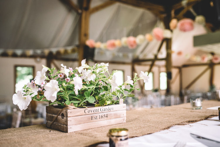 Crate Box Flowers Centrepiece Decor DIY Summer Rustic Country Wedding http://www.danielakphotography.com/