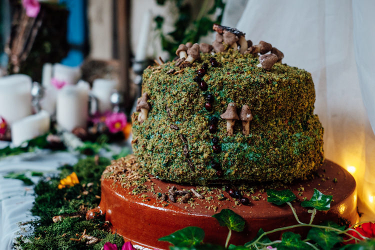 Moss Nature Cake Whimsical Midsummer Night's Dream Wedding Ideas http://www.annapumerphotography.com/