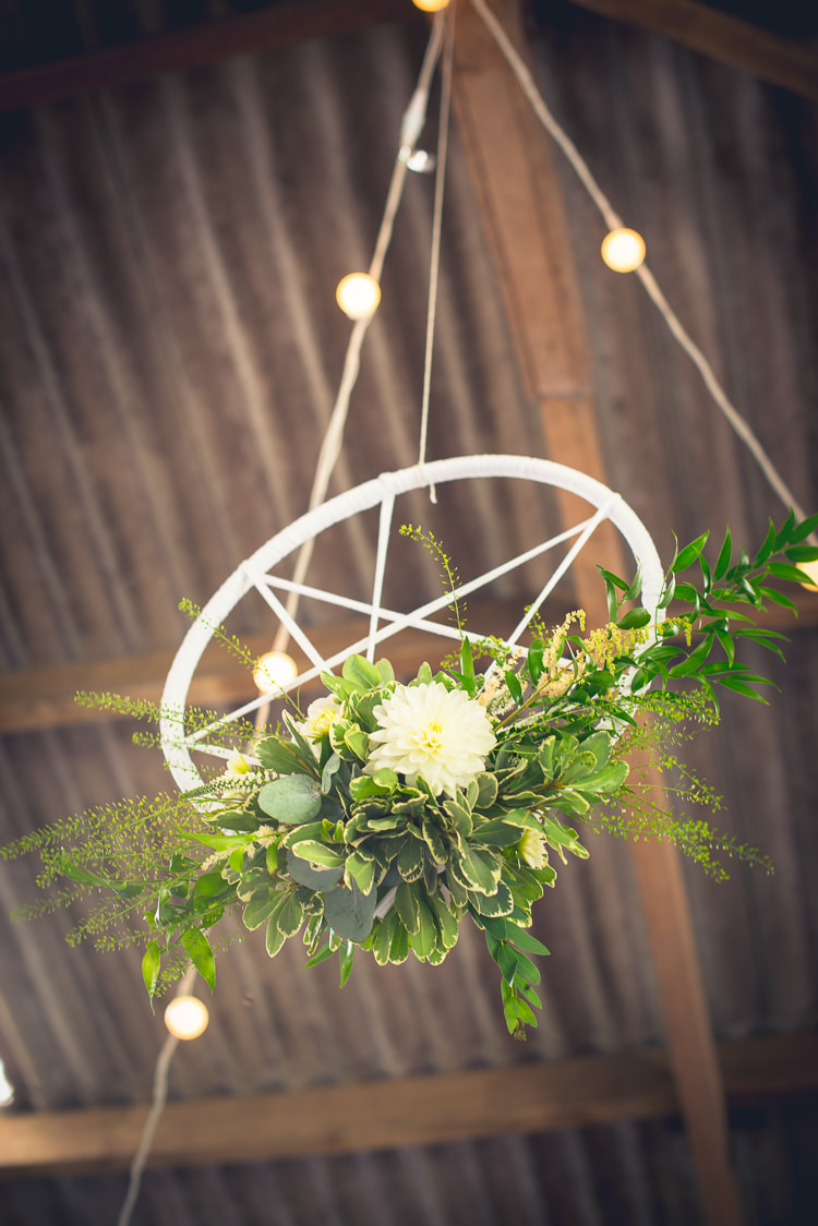 Hanging Hoop Flowers Foliage Greenery Outdoor Boho Botanical Farm Wedding http://www.lauraophotography.com/