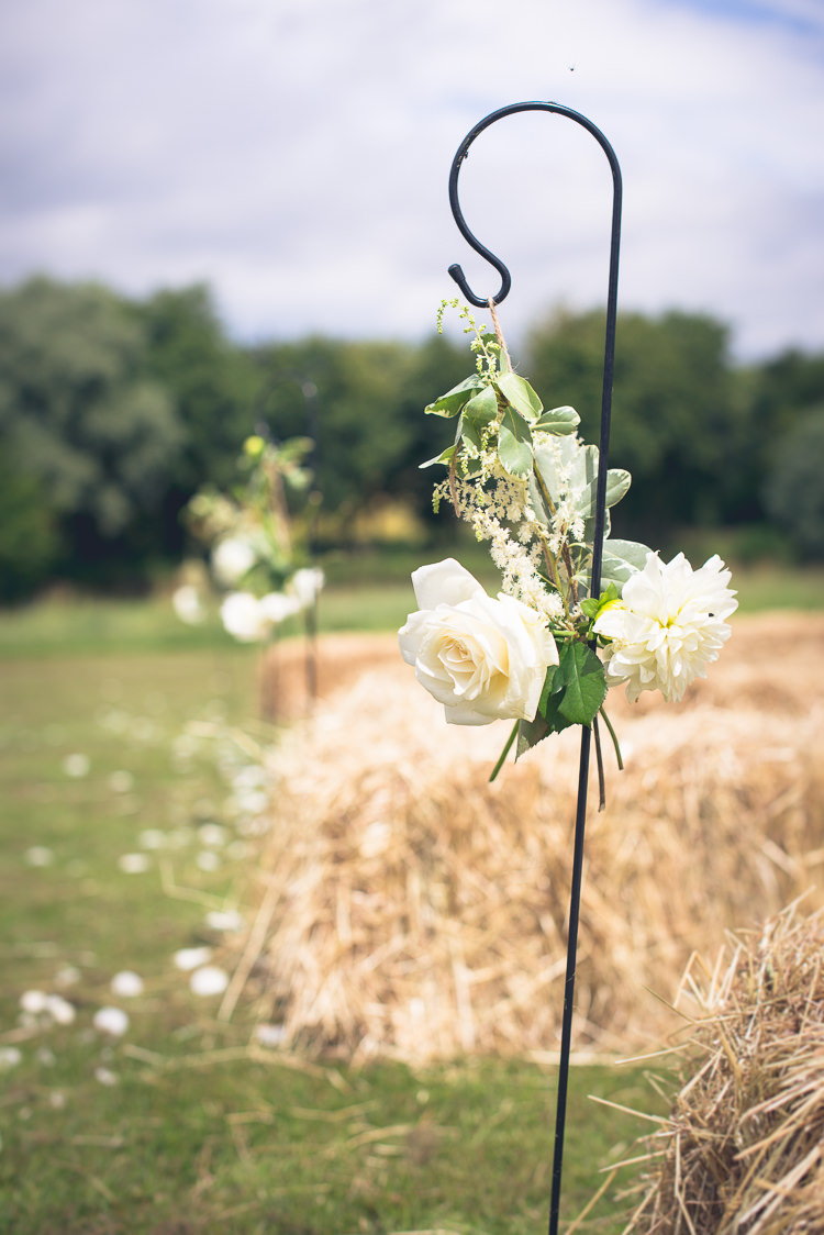 Hanging Hook Flowers Aisle Pew End Outdoor Boho Botanical Farm Wedding http://www.lauraophotography.com/