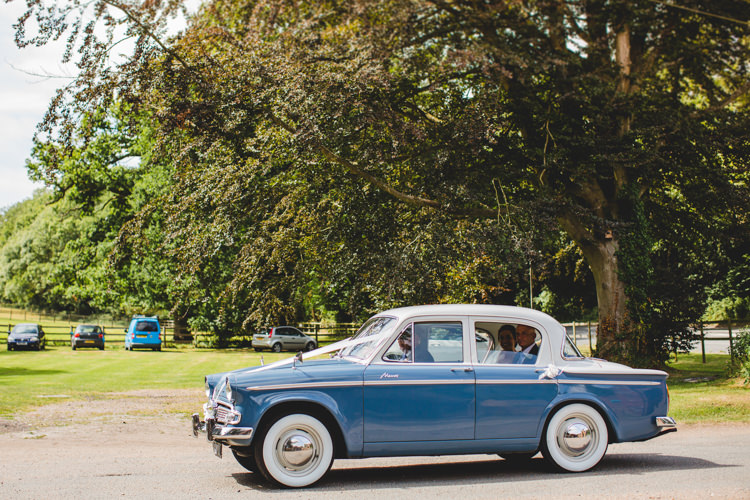 Classic Car Blue Stylish Relaxed Fun White Wedding http://www.livvy-hukins.co.uk/