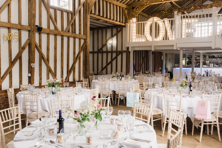 Barn LOVE Light Letters Decor Simple Elegant Pretty Barn Wedding http://www.fayecornhillphotography.co.uk/