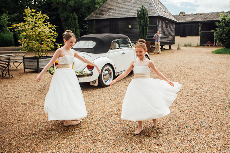 Flower Girls Teal Gold Barn Wedding http://www.mr-and-mrs-wedding-photography.co.uk/