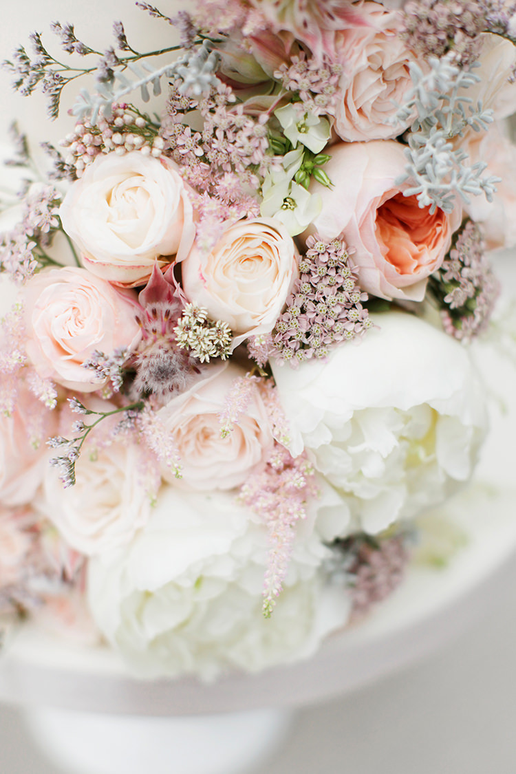 Pink Cream Peach Flowers Cake Rose Peony Decor Soft Pale Fine Art Wedding Ideas http://rachelrosephotography.co.uk/