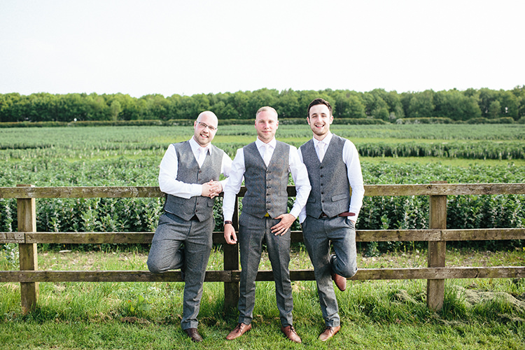 Grey Wool Waistcoat Groom Groomsmen Soft Springtime Countryside Wedding http://www.claudiarosecarter.co.uk/