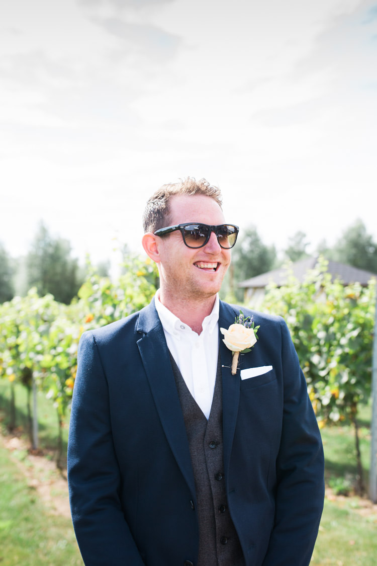Groom Sunglasses Jacket Waistcoat Bohemian Vineyard Wedding http://www.gemmagiorgio.com/