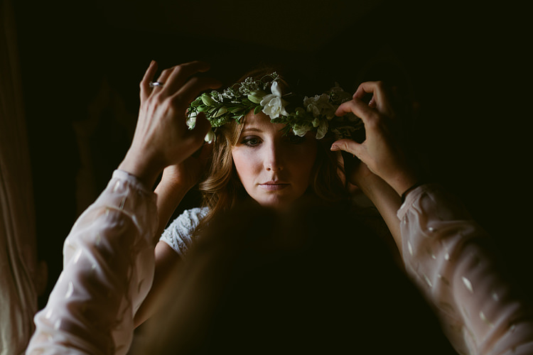 Flower Crown Bride Bridal Bohemian Outdoor Blessing Garden Wedding http://www.lukehayden.co.uk/
