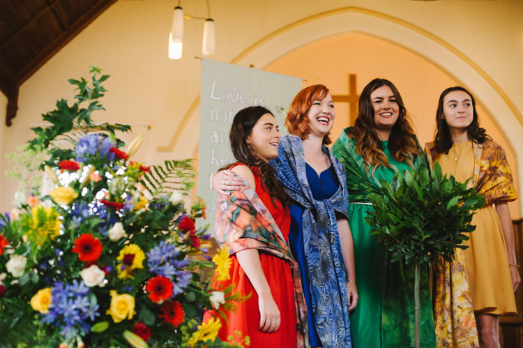 Bridesmaid Dresses Artistic Creative Colourful Farm Wedding http://www.mustardyellowphotography.com/