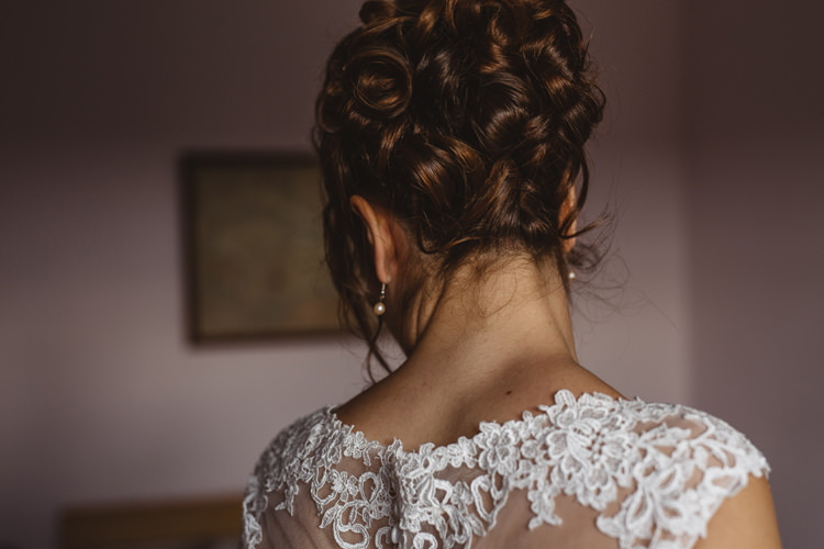 Hair Bride Bridal Up Do Style Colourful Home Made Garden Wedding http://www.maytreephotography.co.uk/